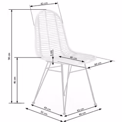 Krzesło K337 - rattan naturalny