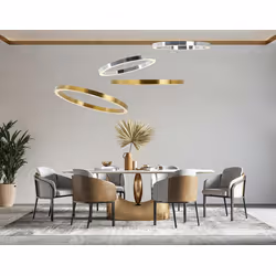 Lampa wisząca RING 40 LED - srebrny