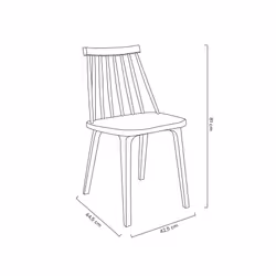 Krzesło z tworzywa RIBS BLACK - czarny mat