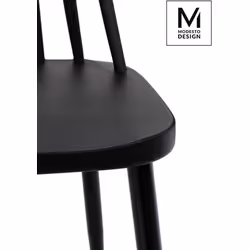 Krzesło z tworzywa RIBS BLACK - czarny mat
