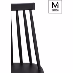 Krzesło z tworzywa RIBS BLACK - czarny mat