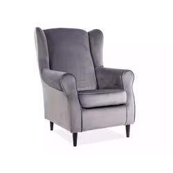 Fotel BARON Velvet - szary Bluvel 14