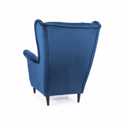 Fotel LADY Velvet - granatowy Bluvel 86