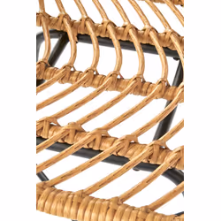 Hoker rattanowy H97 - czarny/naturalny