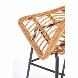 Hoker rattanowy H97 - czarny/naturalny
