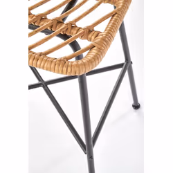 Hoker rattanowy H97 - czarny/naturalny