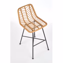 Hoker rattanowy H97 - czarny/naturalny