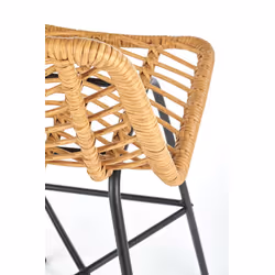 Hoker rattanowy H97 - czarny/naturalny