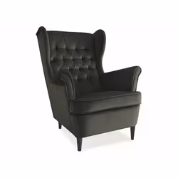 Fotel uszak HARRY Velvet - czarny Bluvel 19