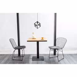 Stół PURO LAMINAT 70x70 - dąb/czarny