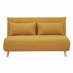 Sofa rozkładana SPIKE II - curry/żółty