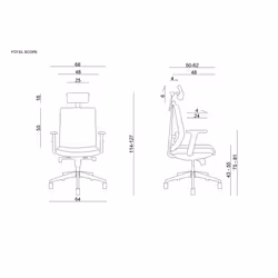 Fotel biurowy SCOPE - czarny