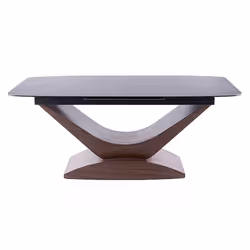 Stół rozkładany DOLCE CERAMIC 180/240x95 - szary/orzech