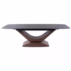 Stół rozkładany DOLCE CERAMIC 180/240x95 - szary/orzech