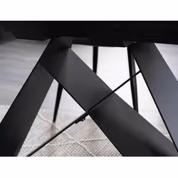 Stół rozkładany WESTIN SC 120/160x80 - biały/czarny mat