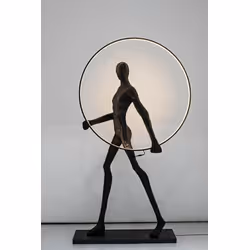 Lampa podłogowa HUMAN ROUND - czarny