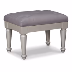 Taboret do toaletki CORALYNE B650-01 - srebrny