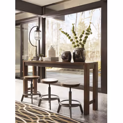 Taboret barowy regulowany D440-024 - brązowy/szary