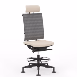 Fotel wysoki z podnóżkiem SAIL MESH