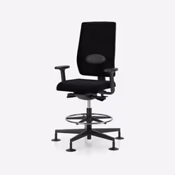 Fotel wysoki z podnóżkiem X-LINE Counter MESH