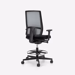 Fotel wysoki z podnóżkiem X-LINE Counter MESH