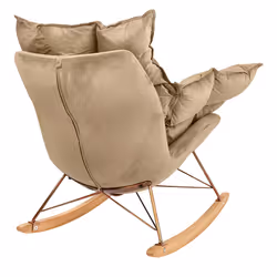 Fotel bujany SWING VELVET - khaki