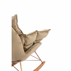 Fotel bujany SWING VELVET - khaki