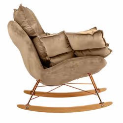 Fotel bujany SWING VELVET - khaki