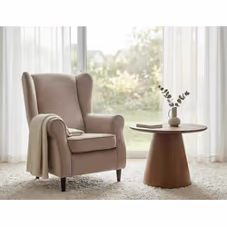 Fotel BARON Velvet - ciemny beżowy Bluvel 40