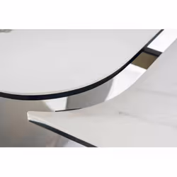 Stół rozkładany INFINITY Ceramic 160/240x95 - biały/brązowy