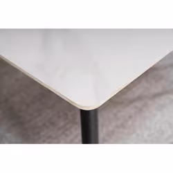 Stół RION 160x90 - biały marmur/czarny