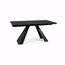 Stół rozkładany SALVADORE CERAMIC SAHARA NOIR 160/240x90 - czarny/czarny mat