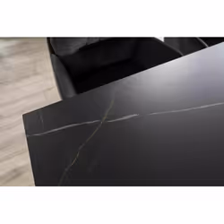 Stół rozkładany SALVADORE CERAMIC SAHARA NOIR 160/240x90 - czarny/czarny mat
