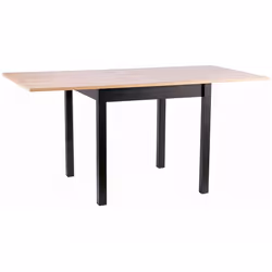 Stół rozkładany FLIP 80-160x80 - dąb artisan/czarny