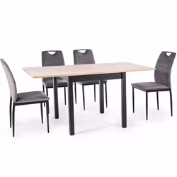 Stół rozkładany FLIP 80-160x80 - dąb artisan/czarny