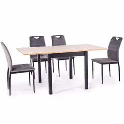 Stół rozkładany FLIP 80-160x80 - dąb artisan/czarny