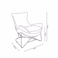 Fotel OTILIA STAND VELVET - czarny