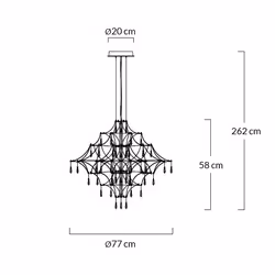 Lampa wisząca CONSTELATION 77 LED - srebrny