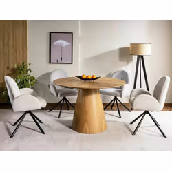 Stół okrągły ANGEL 120 cm - dąb