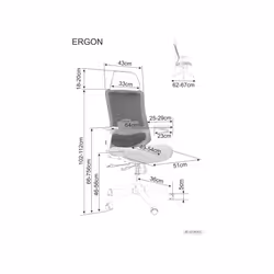 Fotel ergonomiczny ERGON - szary