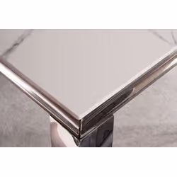 Stół PRINCE Ceramic 180x90 - biały marmur/chrom