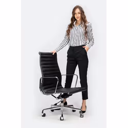 Fotel biurowy AERON PRESTIGE PLUS skóra naturalna - czarny