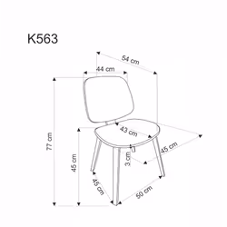 Krzesło K563 - popielaty/orzech