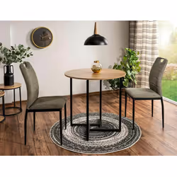 Stół okrągły ALTO II 80 cm - dąb/czarny