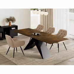 Stół rozkładany WESTIN CERAMIC Ossido Bruno 160/240x90 - brązowy/czarny mat