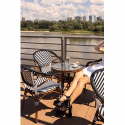 Krzesło CAFE AZURE - biały/czarny