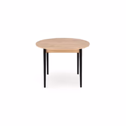 Stół okrągły rozkładany PIVOT 102/142x102 - dąb artisan/czarny