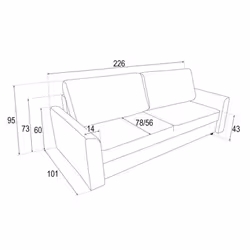 Sofa 3-osobowa rozkładana ASTORIA