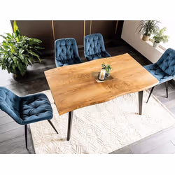 Stół rozkładany FRESNO 120/180x80 - dąb artisan/czarny