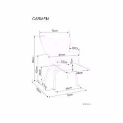 Fotel CARMEN Raven - szary Raven 07